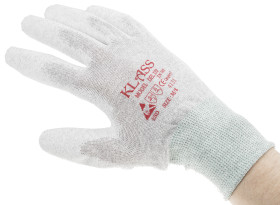 Rękawice antystatyczne rozmiar: 8, Średnie materiał: Nylon zerwanie: 3 ścieranie: 4 zastosowanie: Anti-Static