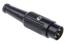 Wtyk Din 4 -pinowe Męski Montaż na kablu 34 V AC/DC