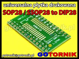 Uniwersalna płytka drukowana SOP28 / SSOP28 to DIP28