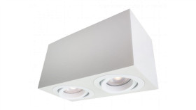 Oprawa Sufitowa Natynkowa Biała Podwójna Lyon Regulowany Gu10 Lp-5881/2Sm Wh...