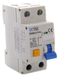 Wyłącznik różnicowoprądowy z członem nadprądowym 1P+N 20A B 30mA typ AC