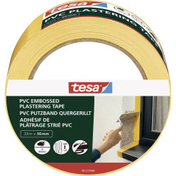 tesa 55486-00000-00 Plastering Tape yellow 33m x 50mm UV-resistant PVC