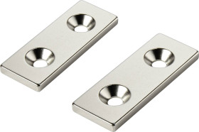 TRU COMPONENTS TC-12250648 Magnes trwały prostokątny (D x S x W) 40 x 15 x 3 mm M4 Maksymalna temperatura graniczna: 150