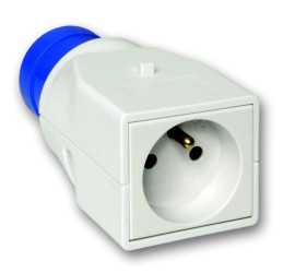 Adapter systemu PratiKa - 1 gniazdo - francuskie - 16A - 2p+E - 220 V 50/60 Hz PKZA204