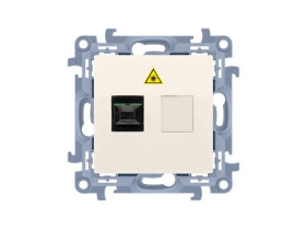 SIMON 10 Gniazdo światłowodowe / optyczne pojedyncze SC/APC krem CGS1.01/41 KONTAKT SIMON