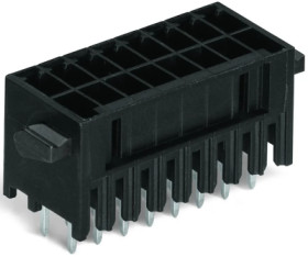 Pin header, 30 pole, pitch 3.5 mm, straight, black, 713-1415/116-000