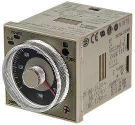 Timer Relay Szyna DIN, montaż panelowy 100 → 125 V dc, 100 → 240V ac 2-stykowy Omron DPDT 0.05 s →