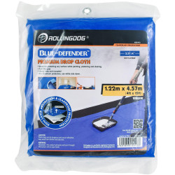 Rollingdog 09664 BLUE-DEFENDER&#x2122; Premium Drop Cloth, 1.2 x 4.5m