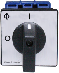 Load-break switch, rotary actuator, 3 pole, 25 A, 690 V, (L x W x H) 53.8 x 42 x 54 mm, panel mounting, KG20A.T303.E