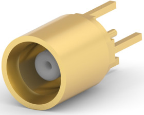 MCX panel socket 50 Ω, solder connection, straight, 829559-2