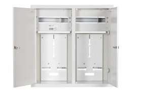 Szafka licznikowa natynkowa 2-licznikowa 3-fazowy 24 modułów IP31 z zamkiem RAL 9003 RL-2L 24 Z 2-121