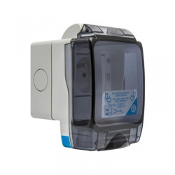 Gniazdo hermetyczne pojedyncze z/u 16A IP56 szare natynkowe AVE ELP45ST592TS 97.450