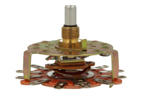 Przełącznik; obrotowy; RBS-2-1x11; 11xON; 11 pozycji; bistabilny; na panel; do lutowania; 1 tor; srebrny; 1A; 12V AC; 1A; 12V DC