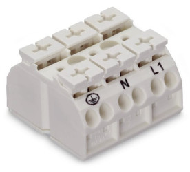 Listwa zaciskowa 3-żyłowe WAGO rozmiar żyły 20 → 12 AWG Wciskany zacisk Cage Clamp