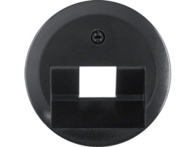 BERKER 1930/Glass/Palazzo Płytka czołowa do gniazda przyłączeniowego UAE pojedyncze czarna 140701 HAGER