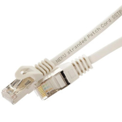 Patchcord S/FTP kat.6A PiMF kabel sieciowy LAN 2x RJ45 linka LSOH szary 30m NEKU
