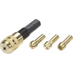 Donau 821230 Drill Chuck Hex Shaft &amp; 4 Collets Screw Capping