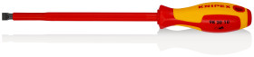 Standardowy wkrętak rozmiar końcówki: 10 mm, grot Płaska Knipex długość ostrza: 200 mm Wkrętak izolowany
