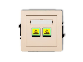 DECO Gniazdo światłowowode/optyczne podwójne beżowy 1DGOP-2 KARLIK