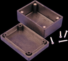 ABS enclosure, (L x W x H) 81 x 56 x 28 mm, black (RAL 9005), IP54, 1594RFIBBK