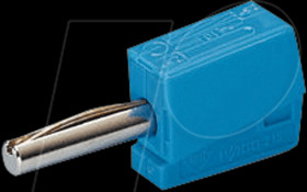 215-711 Banana plug, 4 mm, CAGE CLAMP, blue