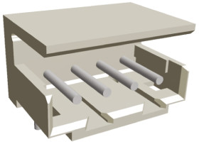 Listwa stykowa PCB 4-pinowe AMP CT raster: 2 mm Kąt prosty 1-rzędowe TE Connectivity Otwór przelotowy125 V W osłonie
