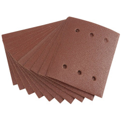 Draper 73524 Pack of Ten 115 x 145mm 80 Grit Aluminium Oxide Sanding Sheets