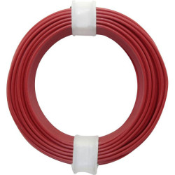 Donau 118-0 Strand Wire 1x0.14mm&#xB2; Red Plastic Insulated 10m