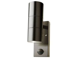 VT-7622 Kinkiet dwukierunkowy z czujnikiem ruchu 2xGU10 obudowa: stal szlifowana IP44 7503 V-TAC