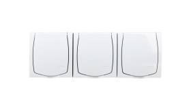 Madera Gniazdo Hermetyczne Potrójne Z/U Schuko Ip44 Klapka Biała Gnh-3Ns/00/W