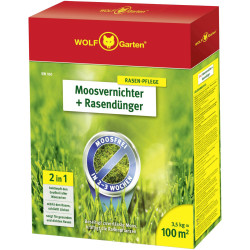WOLF-Garten 3841020 Moss Killer&#x2B;Lawn Feed SW100 Covers 100m&#xB2; Strengthens Lawn