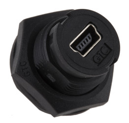 Złącze USB Mini B Montaż na panelu Żeński