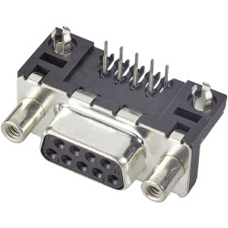 FCI D25S24A4GX00LF Receptacle 25 Pins 180&#xB0; D-SUB Connector