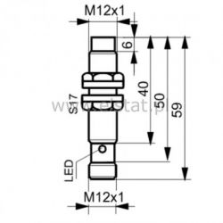 Czujnik indukcyjny TIDC1204ZK ( NO, 2P, M12 )