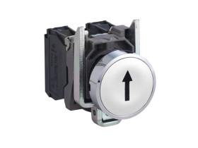 Przycisk płaski oznaczony biały bez podświetlenia metalowy strzałka UP XB4BA3341 SCHNEIDER ELECTRIC