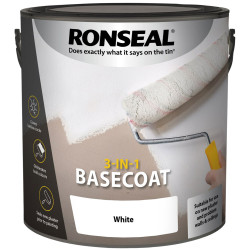 Ronseal 39399 3-in-1 Basecoat White 2.5 litre