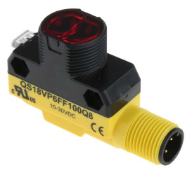 Czujniki fotoelektryczne Rozproszone cylindryczny Banner PNP zakres 100 mm LED