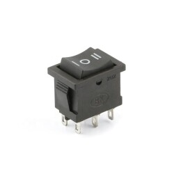 PRZEŁĄCZNIK KLAWISZOWY KCD034 6A 250VAC ON-OFF-ON CZARNY (PRZEL-KCD034)