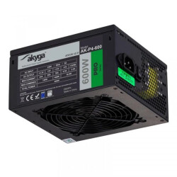 Zasilacz ATX 600W Akyga AK-P4-600 Semi-Modular P4+4 PCI-E 6 pin 6+2 pin 5x SATA 2x Molex FAN 12cm