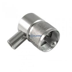 UC1 wtyk skręcany na przewód RG58 kątowy