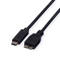 Kabel USB Złącze A Micro USB typu B Złącze B USB C dł. 500mm Przewód USB USB 2.0 kolor: Czarny
