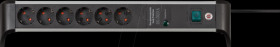 1391020600 Power strip, aluminum, 6-way, SPD, switch, 3 m