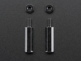 Adafruit Brass M2.5 Standoffs 16mm tall - Black Plated - Pack of 2