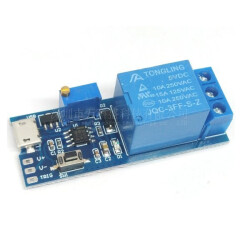 Timer Delay Trigger Relay Module - 0-19 seconds - 5V - 10A / 250V - NE555