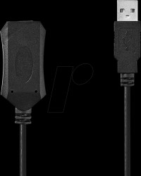 CCGL60EXTBK100 USB 2.0 cable, A connector &gt; A port, 10 m, black