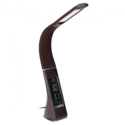 DOLOMIT LED 5W, lampka biurkowa z budzikiem, 400lm, 4000K, brązowa,DL-12/BR