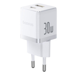 Baseus Palm P1011160A213-00 30W szybka ładowarka sieciowa z gniazdem USB + USB-C PD 3.0 PPS