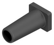 Cable grommet, cable Ø 8.3 mm, L 27.5 mm, plastic, black, 795-907700