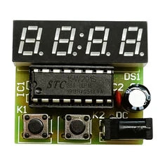 Zestaw do samodzielnego montażu cyfrowego zegara 4-cyfrowy wyświetlacz 2.4V-5.5V płyta RF-4 łatwy do złożenia narzędzie edukacyj
