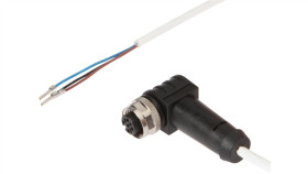 Złącze Do Samokonfekcjonowania M12 Kątowa Żeńskie Druga Końcówka Niezarobiona...